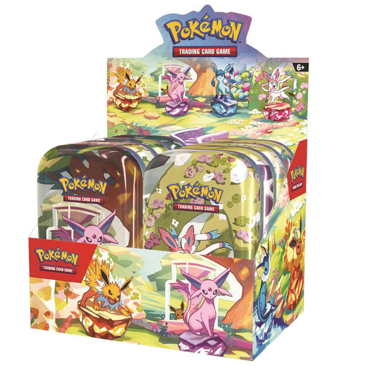 Mini-présentoir en métal Évolutions Prismatiques - Lot de 8 Pokémon JCC - Coffret spécial SV08.5