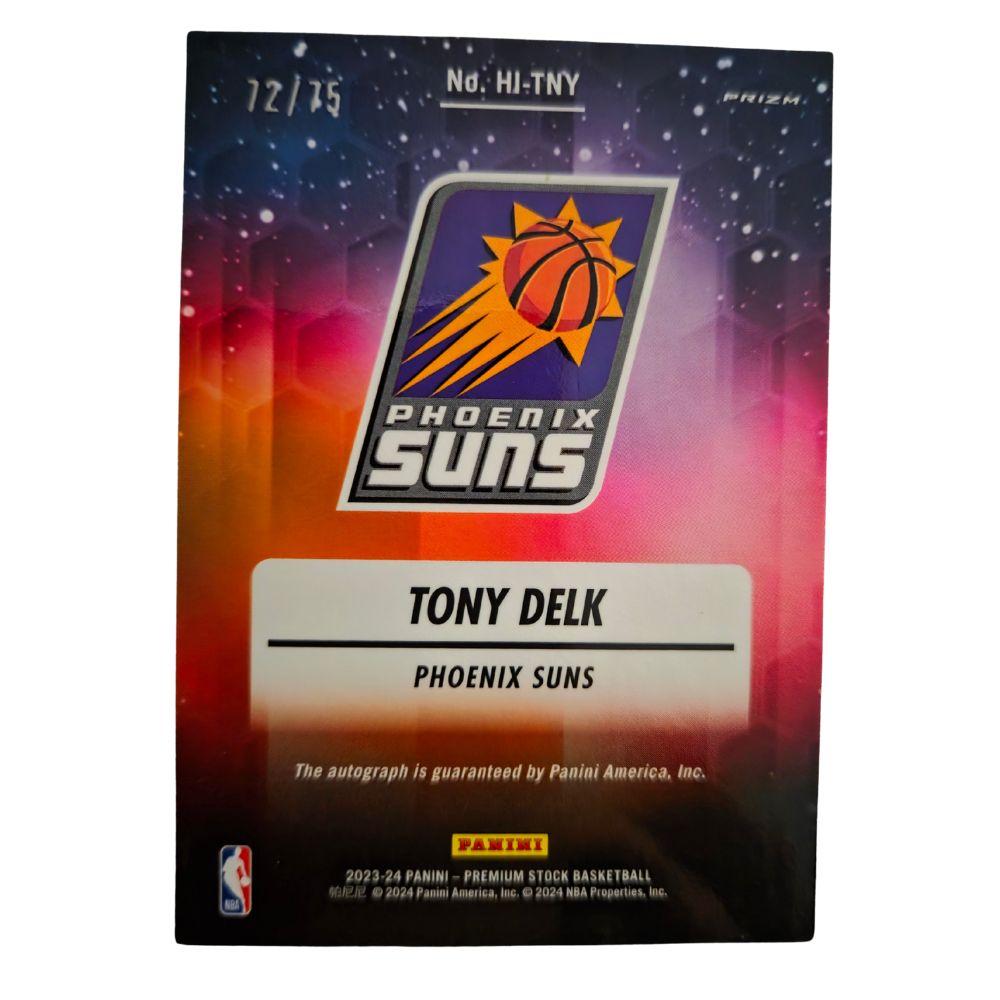 Tony Delk 2023-24 Panini Hoops Premium Stock Hoops Ink Autograph /75 #HI-TNY