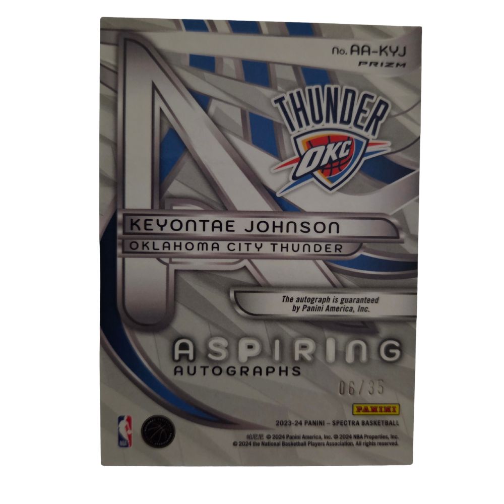 Keyontae Johnson RC Rookie 2023-24 Panini Spectra Aspiring Autograph Pink /35 #AA-KYJ