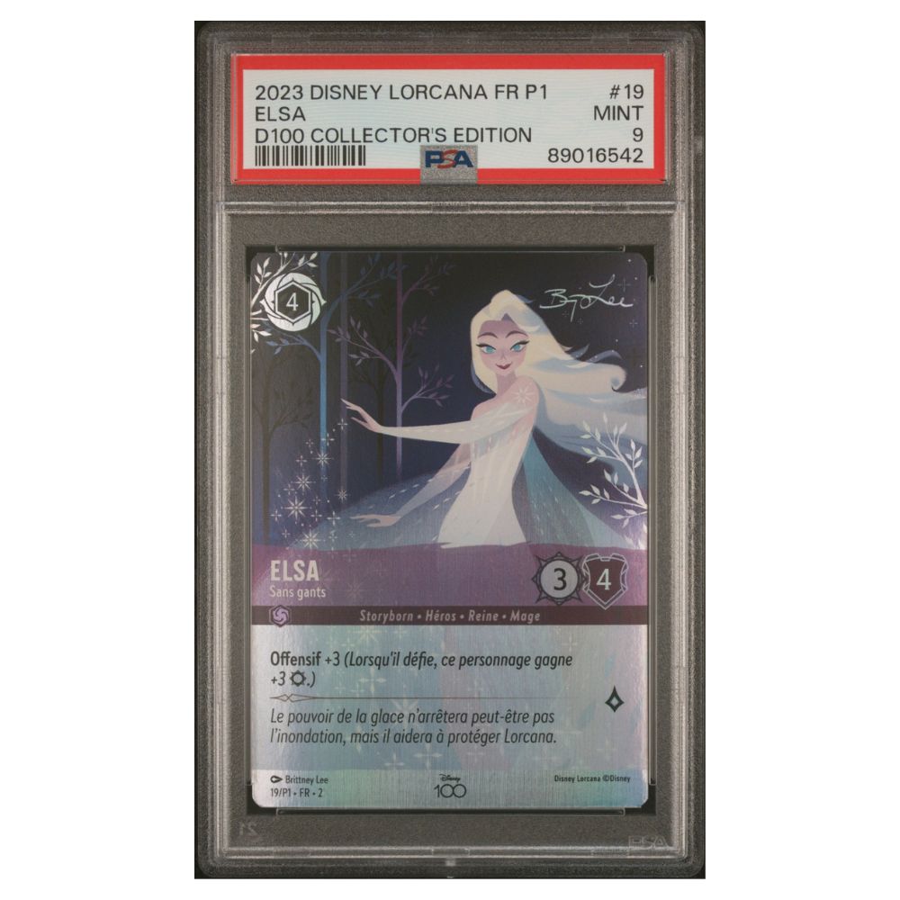 Elsa Gloves Off Edition Collector PSA 9 Disney Lorcana Français