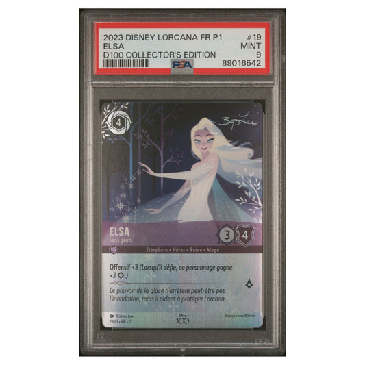 Elsa Gloves Off Collector's Edition PSA 9 Disney Lorcana Französisch