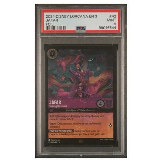 Jafar - Illusionniste saisissant Foil Légendaire PSA 9 Disney Lorcana TCG