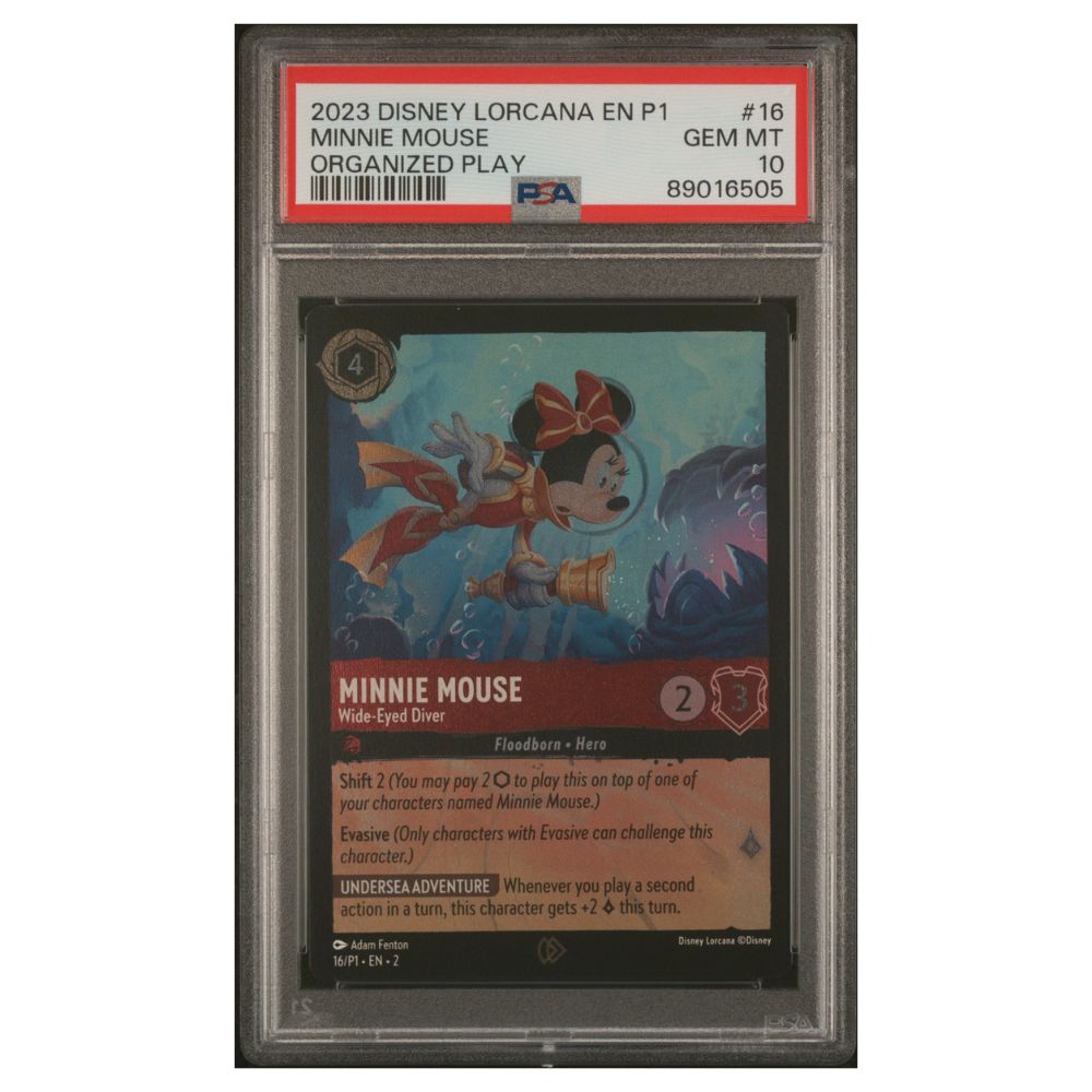 Minnie Maus Taucher mit großen Augen Organisiertes Spiel Promo PSA 10