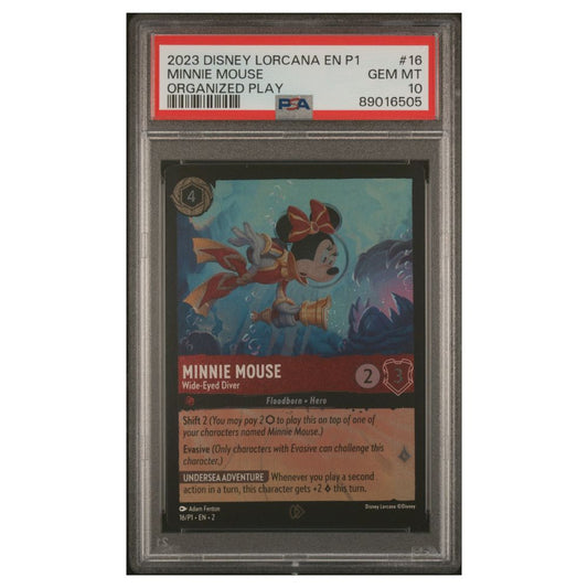 Minnie Mouse Wide-Eyed Diver Organized Play Promo PSA 10