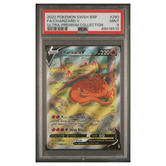 Charizard V Ultra-Premium-Kollektion PSA 9 Pokémon SWSH Black Star Promo