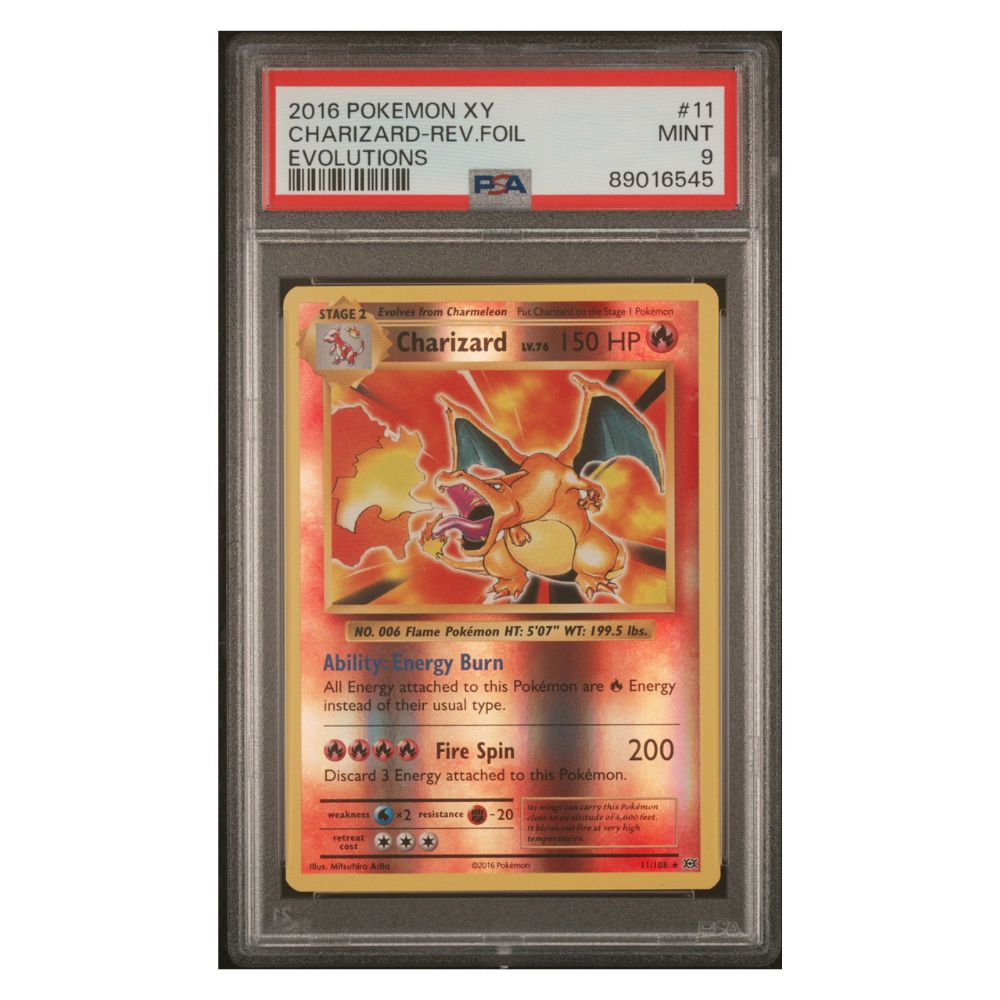 Charizard Reverse Foil PSA 9  Pokémon XY Evolutions 2016