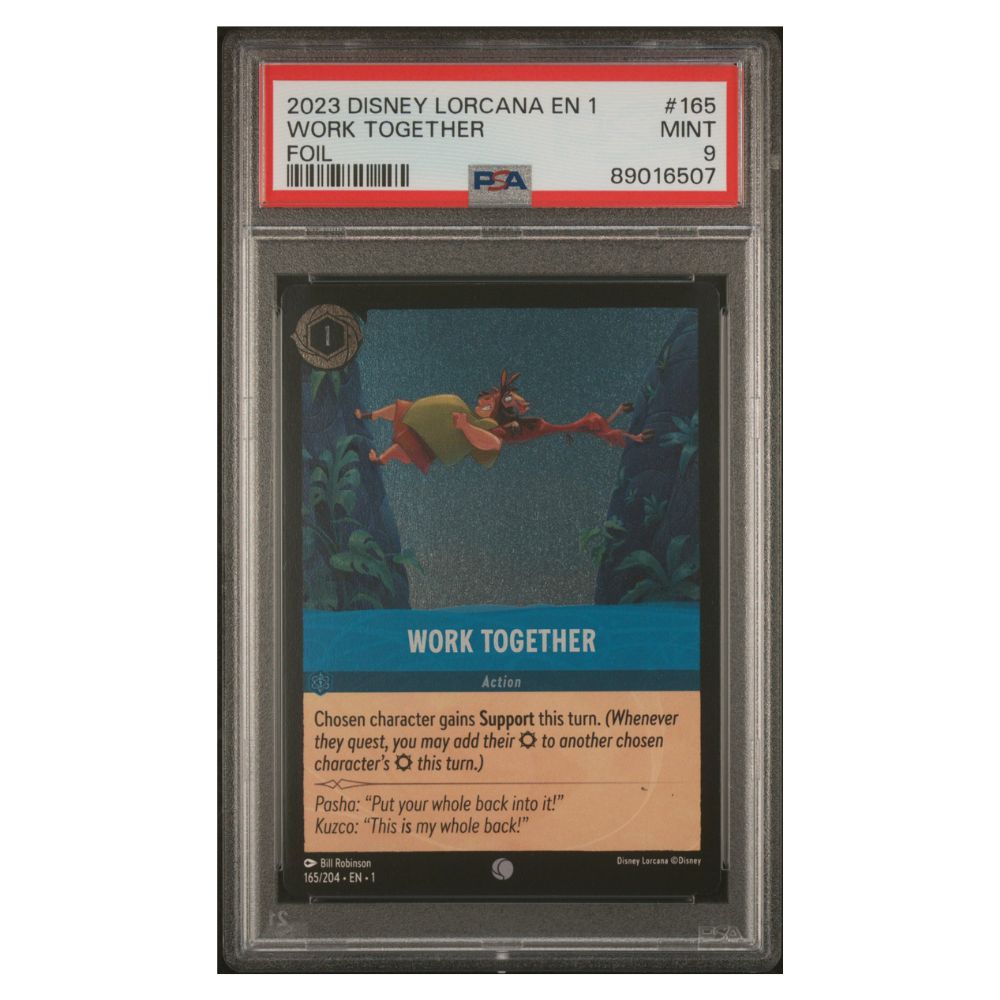 Travailler ensemble Foil Errata Card PSA 9 Disney Lorcana 2023