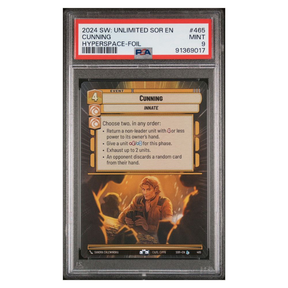 2024 Star Wars : Illimité Spark of Rebellion #465 Cunning Hyperspace-Foil PSA 9