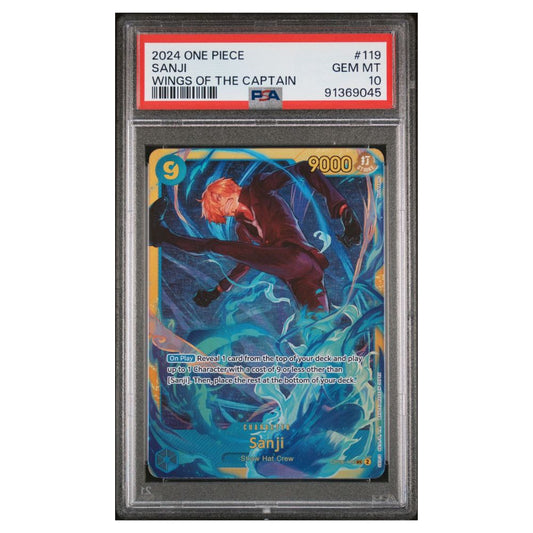 2024 One Piece Wings of the Captain 119 Sanji PSA 10