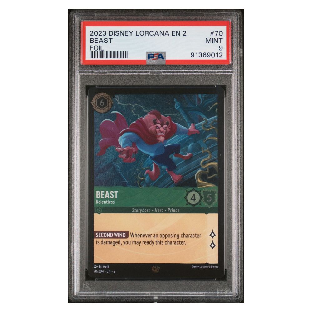 Beast Relentless Legendäre Folie PSA 9 Disney Lorcana 2023