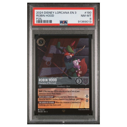 Robin des Bois - Champion de Sherwood Foil PSA 8 Disney Lorcana