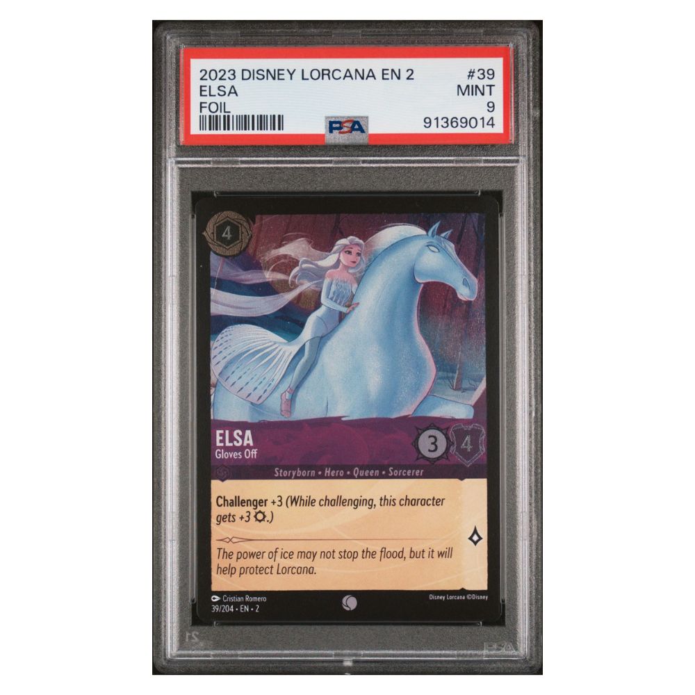 Elsa - Gloves Off Foil PSA 9 Errata Disney Lorcana