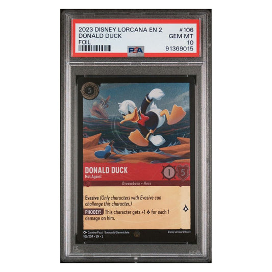 Donald Duck - Not Again! Legendary Foil PSA 10 Disney Lorcana 2023