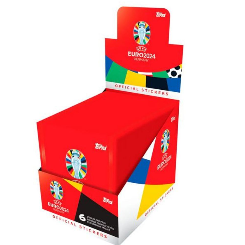 Coffret d'autocollants Topps Euro 2024 - Édition suisse (100 paquets, 6 autocollants par paquet)