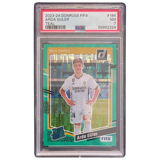 2023-24 Panini Donruss FIFA Arda Güler Rated Rookie Teal #184 – PSA 7