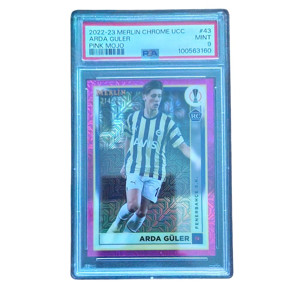Arda Guler Rookie Pink Mojo Merlin Chrome 2022-23 PSA 9