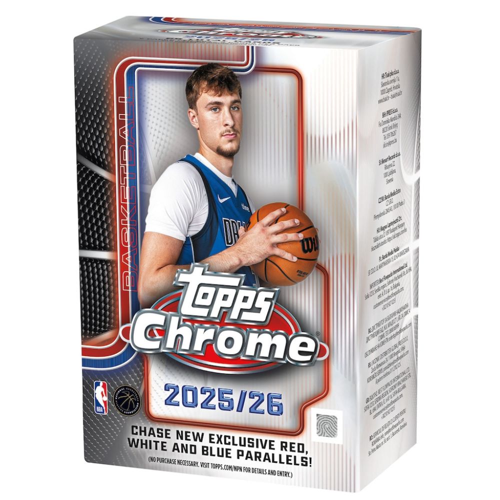 Official NBA Trading Card Value Box from 2025‑26 Topps Chrome Basketball – Collectible NBA Card Box