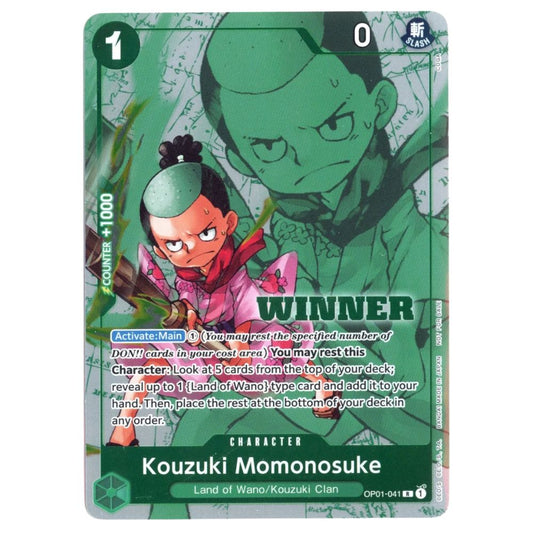 Official One Piece TCG Winner Promo Single Card from Romance Dawn – Collectible Trading Card Game Booster