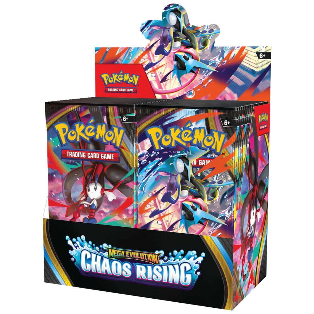 Official Pokemon TCG Booster Box from Mega Evolution Chaos Rising – Collectible Trading Card Game Booster