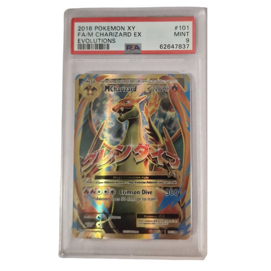 PSA 9 Mint 2016 Pokémon M Charizard EX 101/108 Full Art XY Evolutions