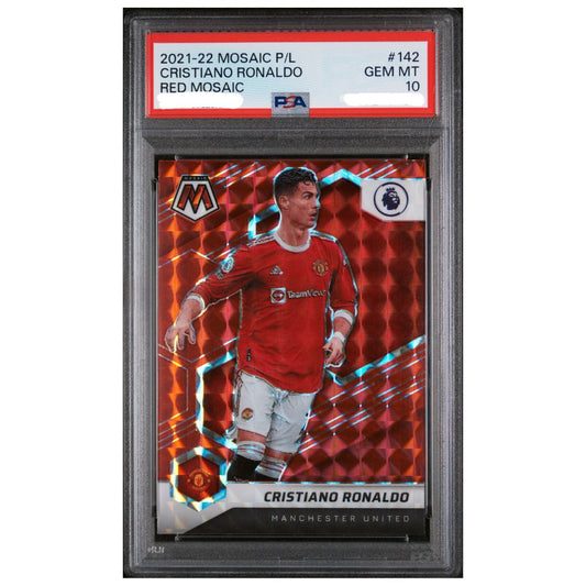 Cristiano Ronaldo Red Mosaic 2021 Panini PSA 10