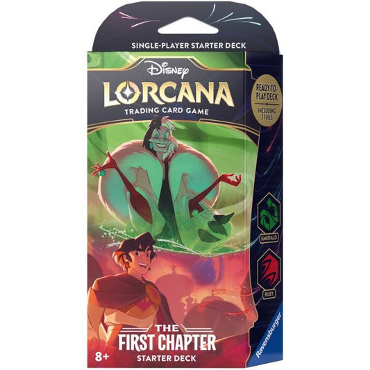 Disney Lorcana : Le premier chapitre du JCC Starter Deck Rubis et Émeraude Anglais