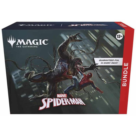 Magic the Gathering Marvel’s Spider‑Man Bundle box with boosters and promo card