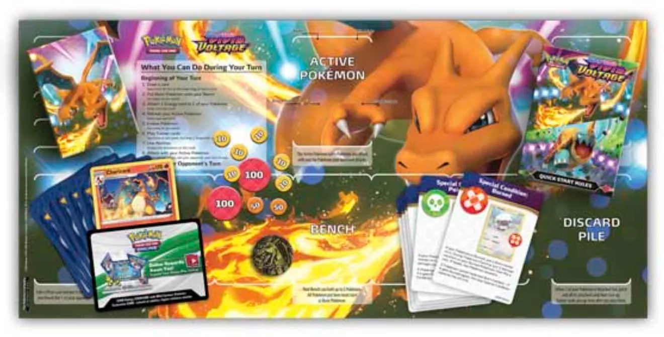 Pokémon Vivid Voltage Charizard theme Holo Promo Sword and Shield