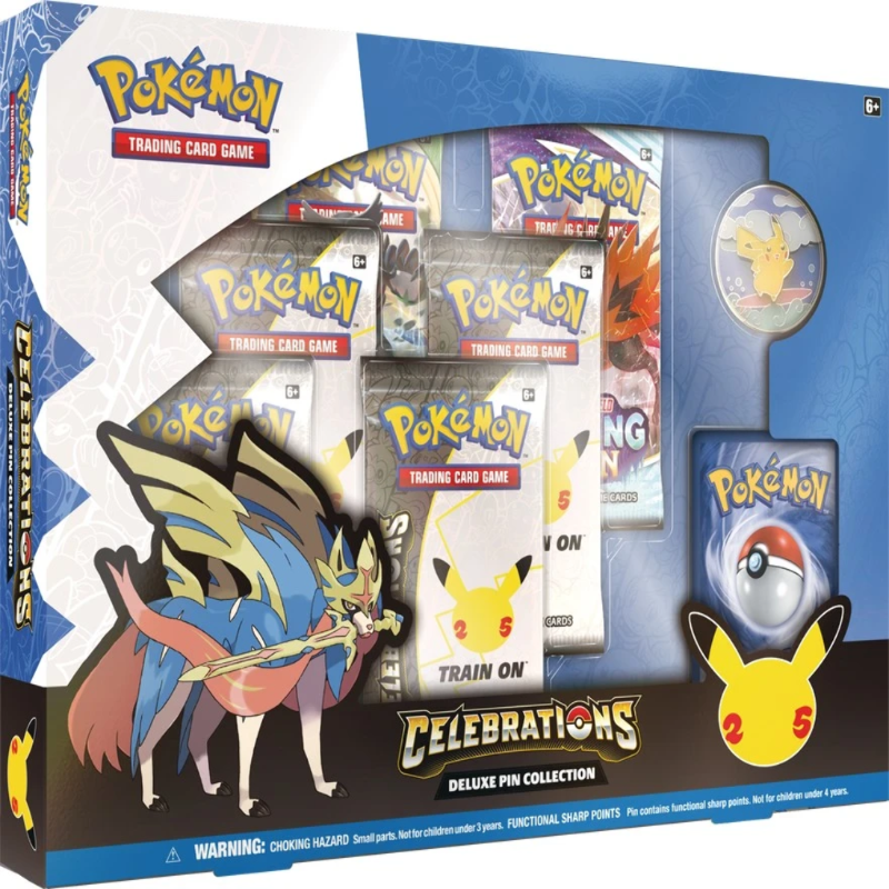 Pokémon TCG : Célébrations du 25e anniversaire Collection de pins Zacian Deluxe