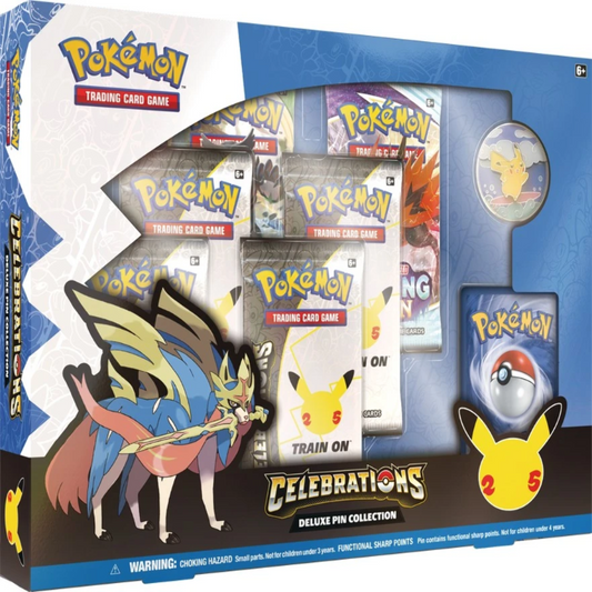 Pokemon TCG : 25th Anniversary Celebrations Zacian Deluxe Pin Collection