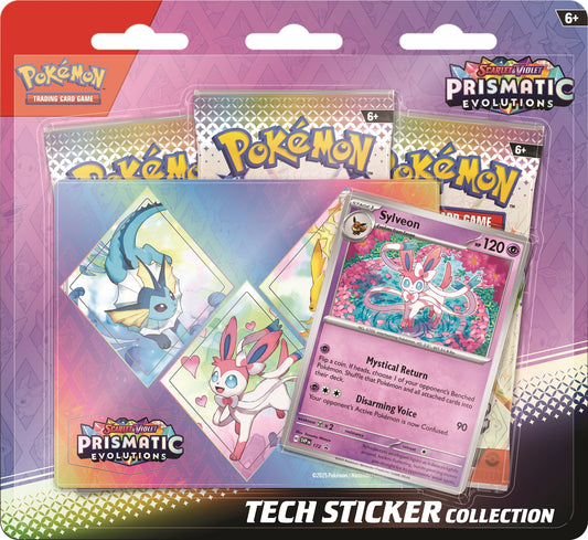 Collection d'autocollants techniques Évolutions Prismatiques Pokémon JCC Scarlet & Violet SV08.5